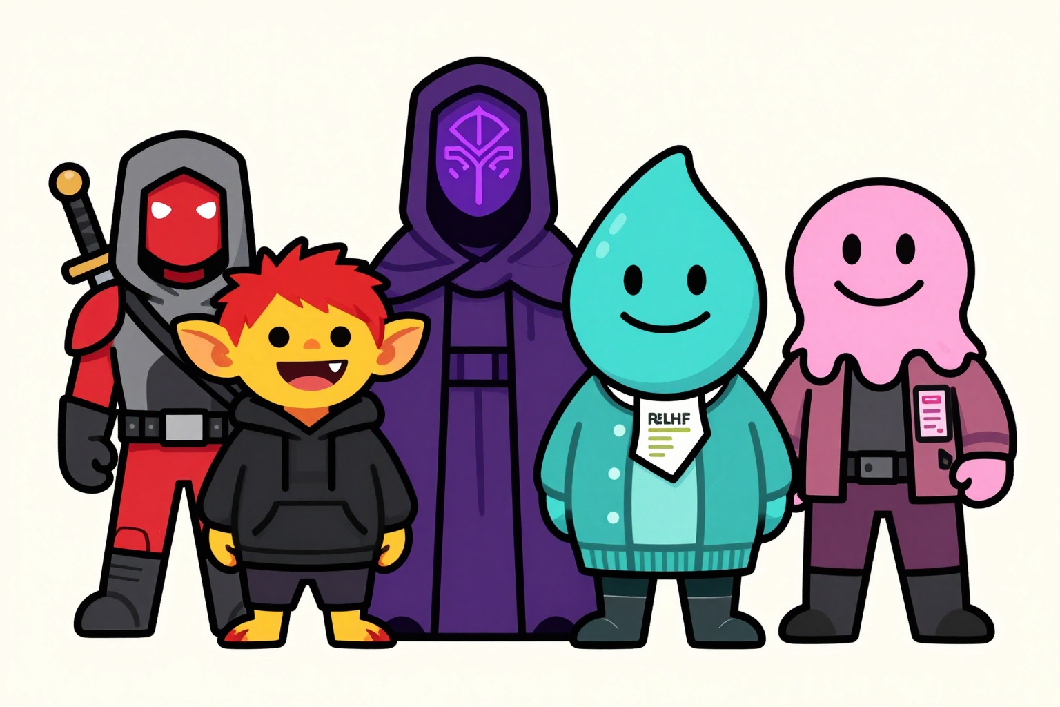 the mythos five together